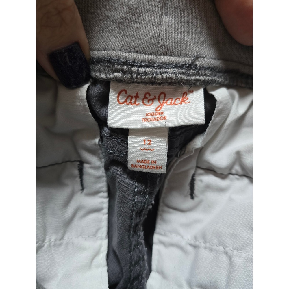 Cat Jack Kids‎ Jogger Pants Gray Elastic Waist Drawstring Cuffed Size 12 (AE) - Picture 5 of 5
